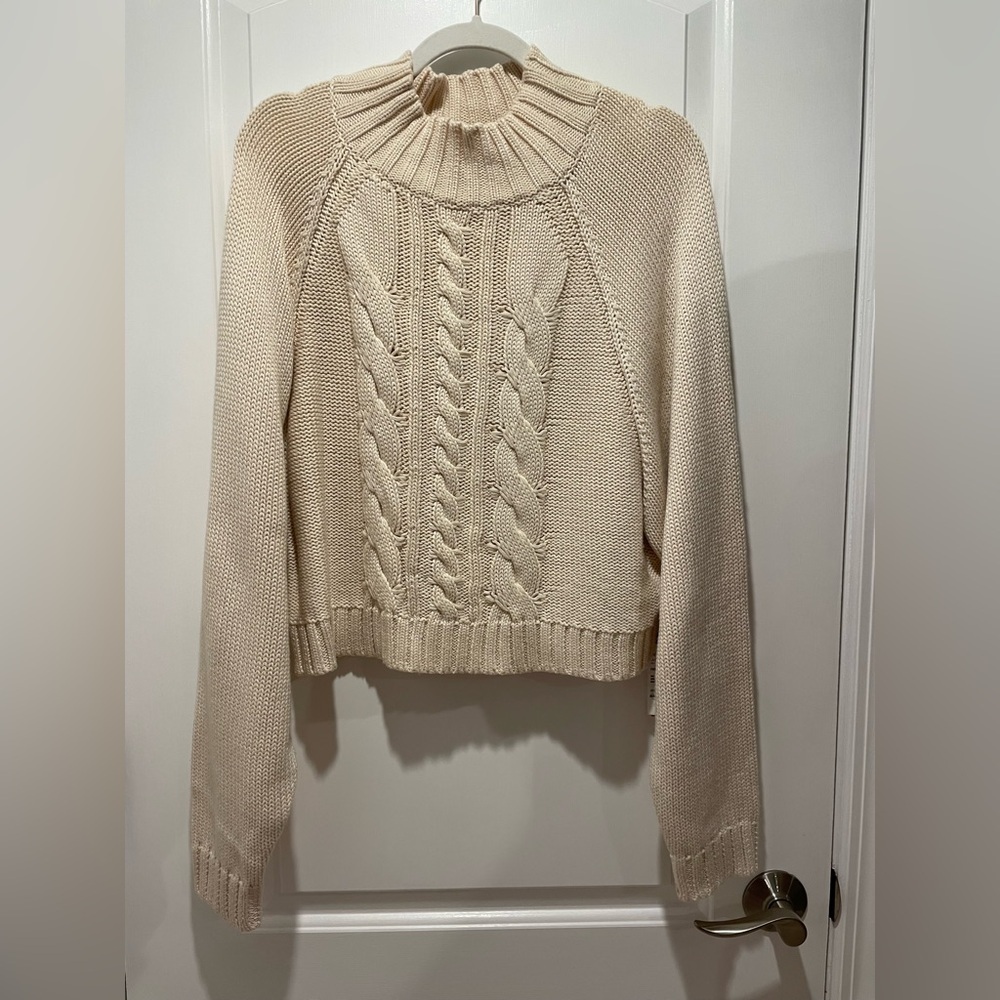 Billabong The Salty Blonde Knit Mock Neck Sweater size L